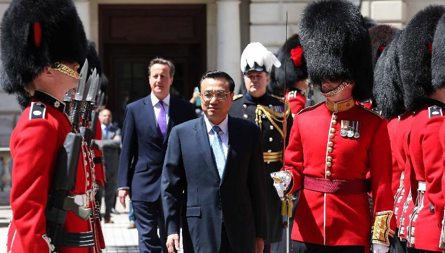 李克強総理、ロンドンでキャメロン英首相と会談