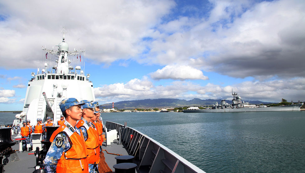 リムパック2014　中国海軍艦隊が真珠湾到着