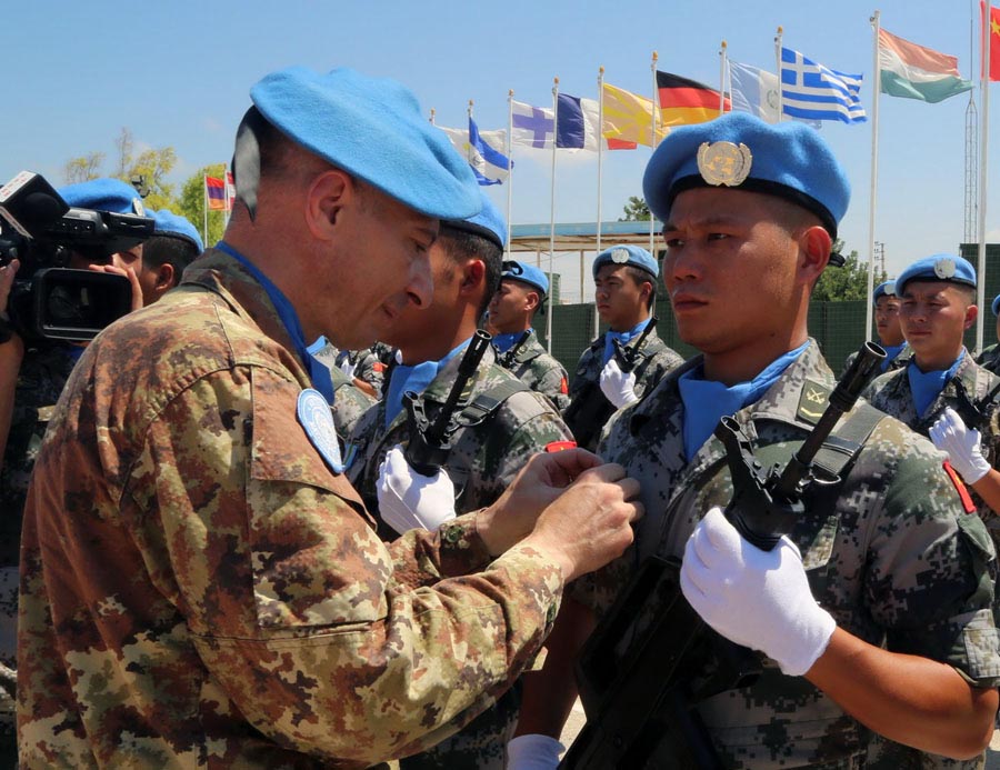 中国のレバノンでの平和維持活動部隊に国連の「平和勲章」が贈られる--人民網日本語版--人民日報