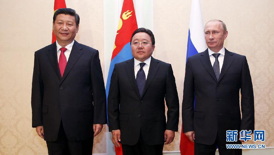 中国・ロシア・モンゴル首脳会談　互恵協力を促進