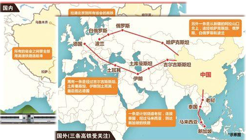 中国の高鉄鉄道の海外進出が本格化　3本の戦略路線構築へ