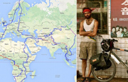 自転車で世界中を 4年旅した男性　61カ国を訪れる