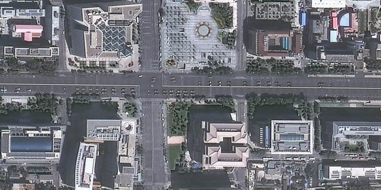 中国の衛星、軍事パレードを宇宙から撮影