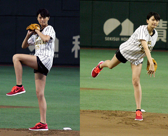 中・日・韓の女性スターによる始球式集、魅力満載
