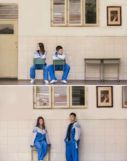 高校の制服でウェディング写真を撮影、付き合い7周年を記念　四川省