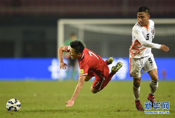2018Wカップ予選、中国がブータンに12：0で圧勝