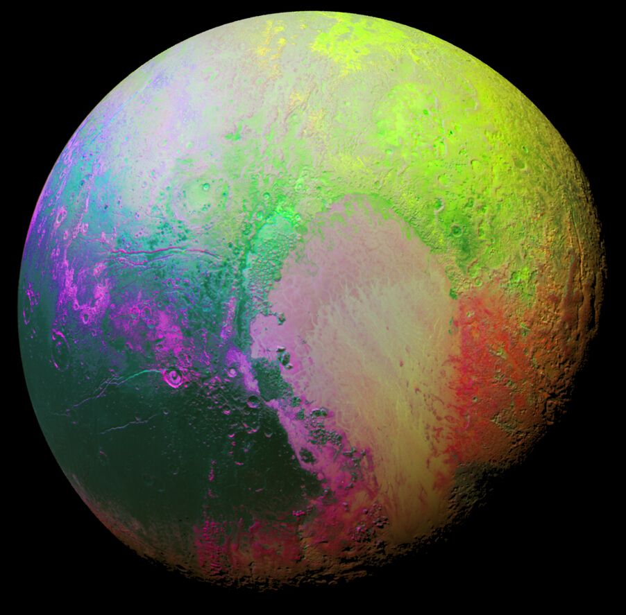 冥王星の魅惑のカラー処理画像、NASAが公開