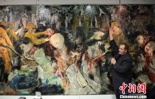 フランスの画家「日本軍の南京大虐殺」を描いた油絵を南京に寄贈