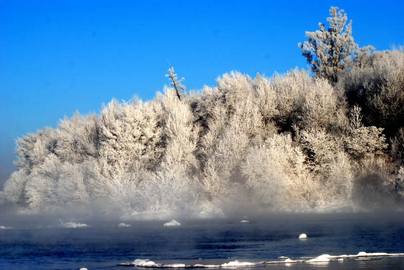 黒河の樹氷が見頃に　黒竜江省
