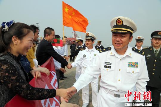 中国海軍艦隊がバングラデシュ訪問を終了