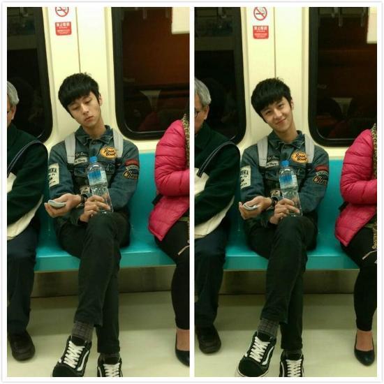 地下鉄の「微笑王子」は某大学のミスターキャンパス　台湾