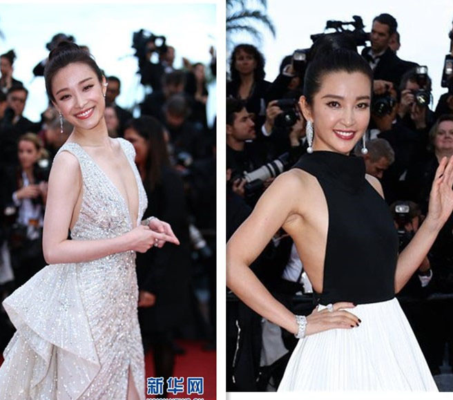 中国の映画関係者、カンヌ国際映画祭のレッドカーペットに登場