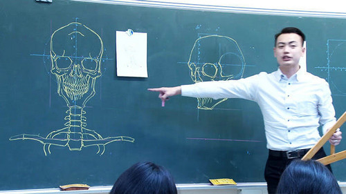 台湾のイケメン教師が描いた人体骨格図が話題に