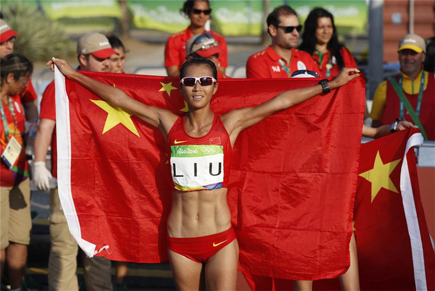 リオ五輪　女子20km競歩　劉虹が金メダル