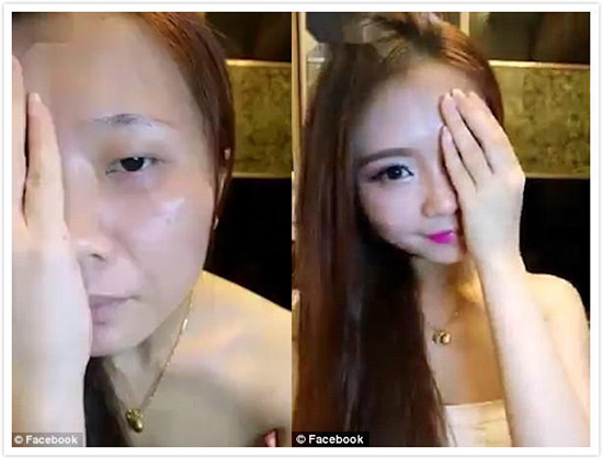 韓国の「半顔メイク女子」が話題に、驚愕するネットユーザーたち