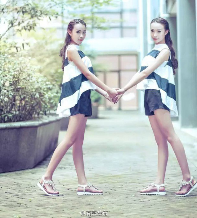 双子美人姉妹、入試の得点も大学も専攻も全く同じ 江蘇省