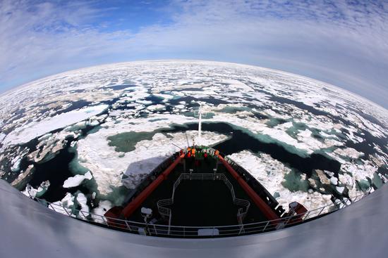 中国第7次北極科学観測隊、北極海の作業を完了