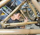 竹製の自転車
