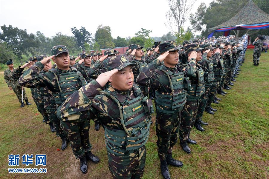 マレーシア・セランゴーラ州で軍事演習に参加する兵士たち（11月22日、撮影・張紋綜）。