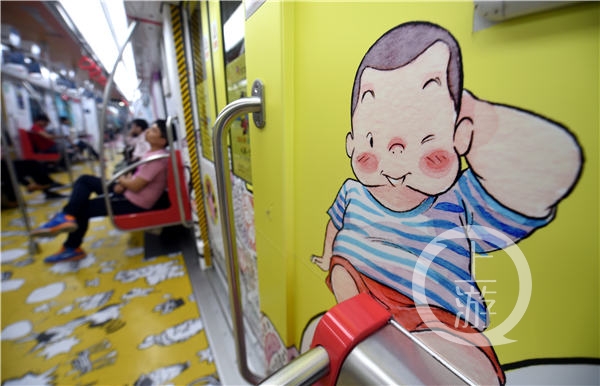 平均30本に1本の確率で乗車できるアニメフェス仕様の地下鉄　杭州市