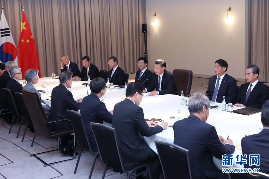 習近平国家主席が韓国大統領と会談