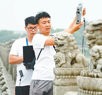 美しい石刻芸術を永久保存　盧溝橋の獅子像のデジタル化に着手