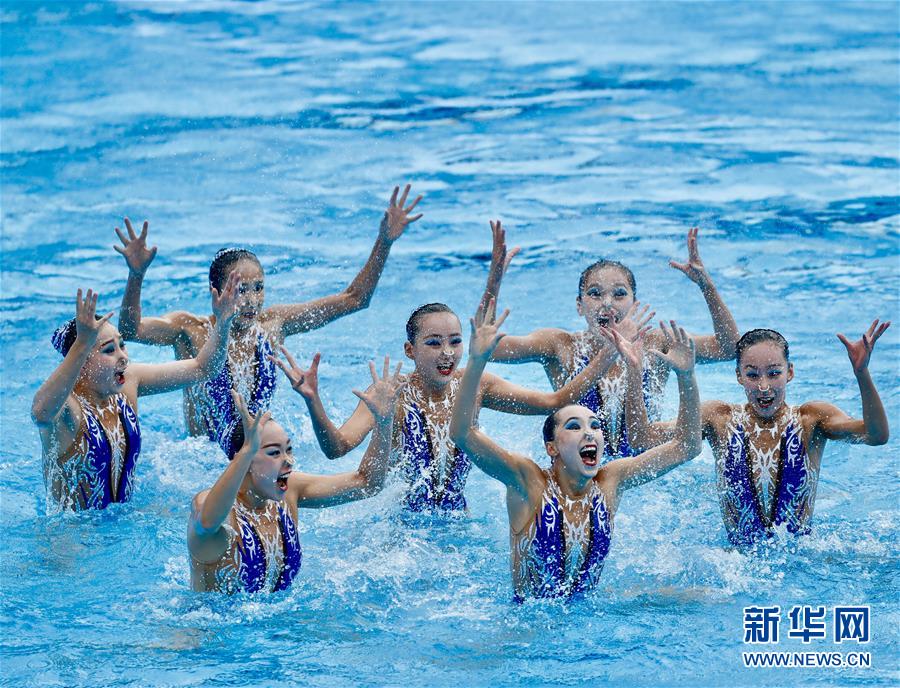 世界水泳選手権大会シンクロ・フリーコンビネーションで中国が優勝