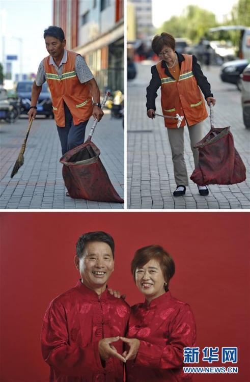清掃労働者に無料のウェディングフォト撮影サービス　河北省
