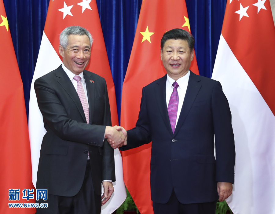 習近平国家主席とシンガポール首相が会談