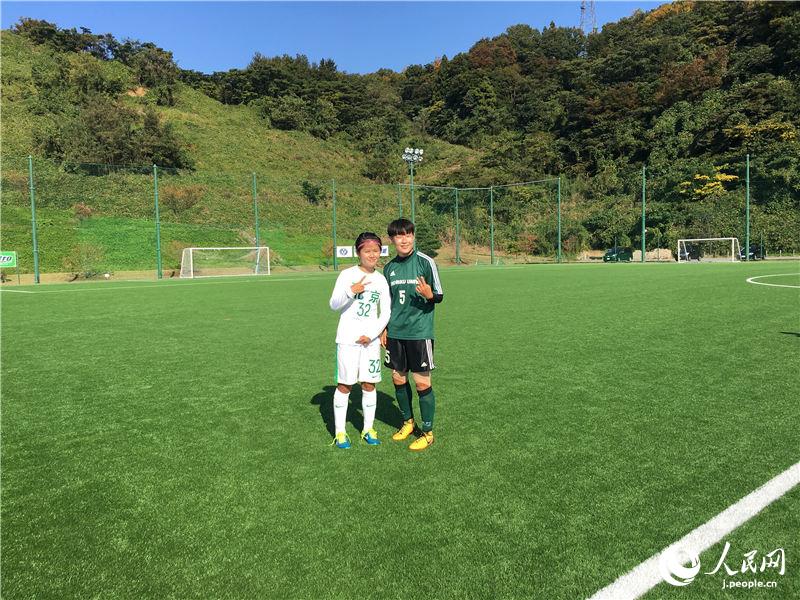 北京先農壇体育学校U-18女子サッカー　北陸大と交流