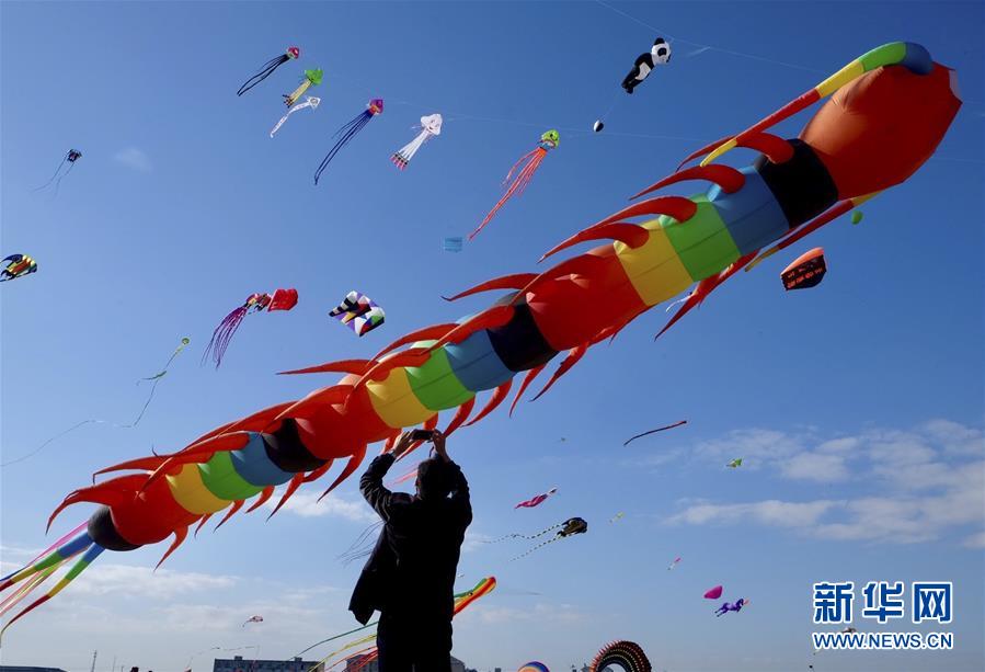 江蘇省で国際凧大会開幕　中国国内外から参加者が集結