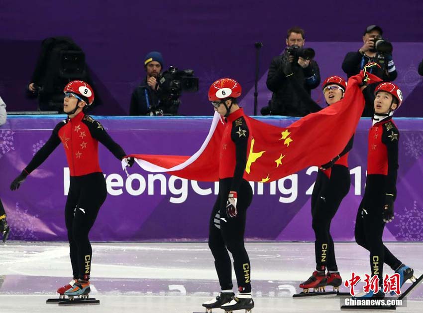 ショートトラック男子5000メートルリレーで中国チームが銀メダル！