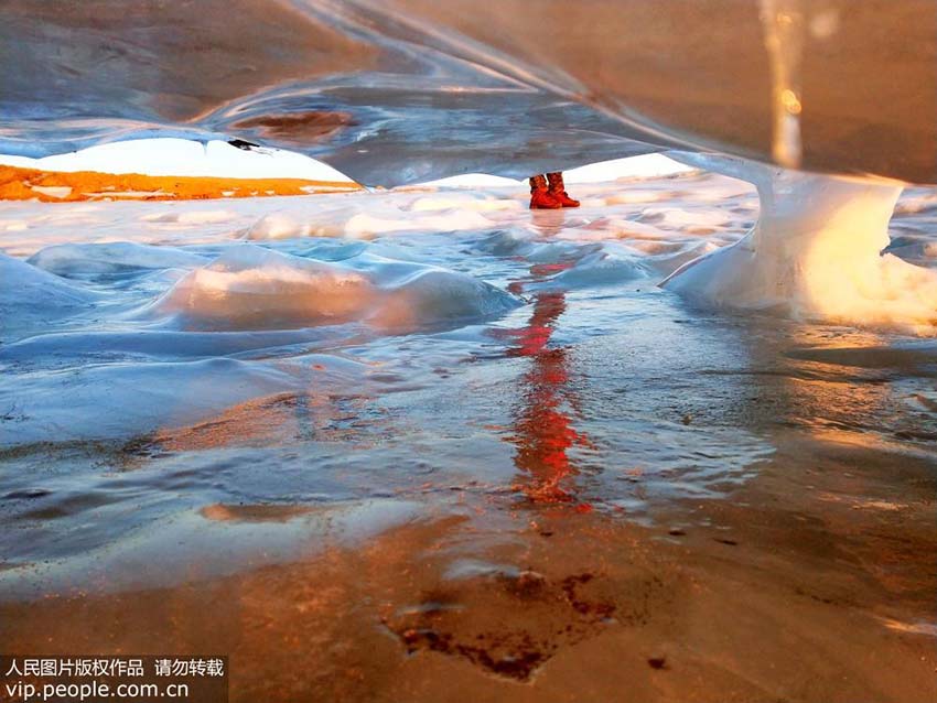 自然が織り成す芸術　内蒙古に出現した美しい「氷の景色」