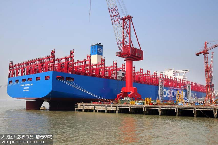 中国が知的財産権をもつ2万TEU型コンテナ船、間もなく試験運航開始