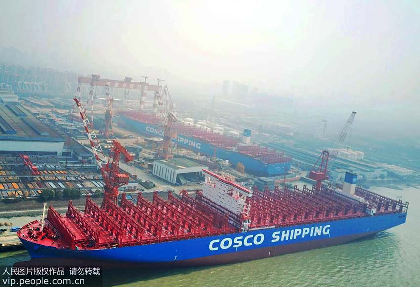 中国が知的財産権をもつ2万TEU型コンテナ船、間もなく試験運航開始