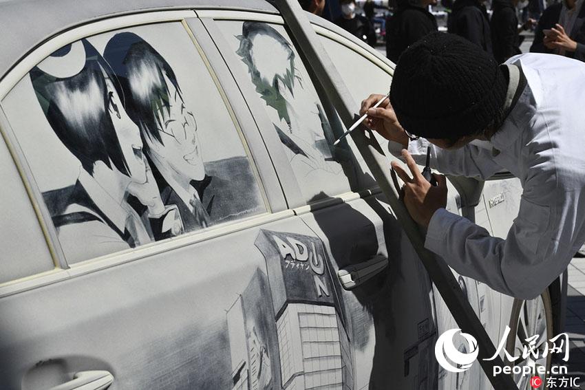 車のホコリで描くイラスト展示イベント　日本