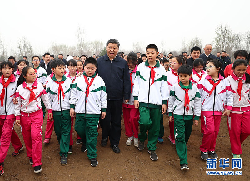 習近平国家主席が北京市の植樹イベントに参加