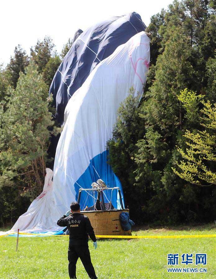 韓国・済州島で熱気球が墜落し死者1人、負傷者12人
