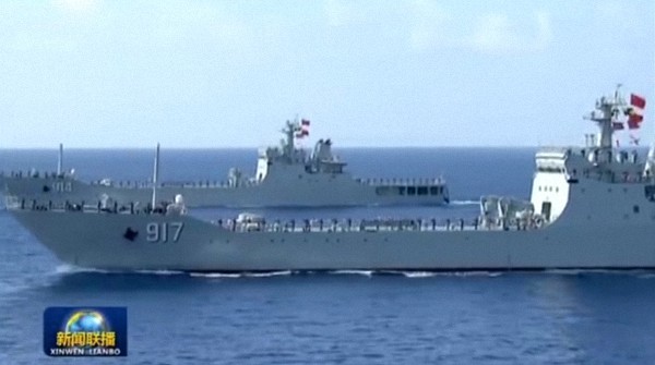 写真で見る南中国海閲兵　中国海軍の7作戦群・軍艦48隻が参加