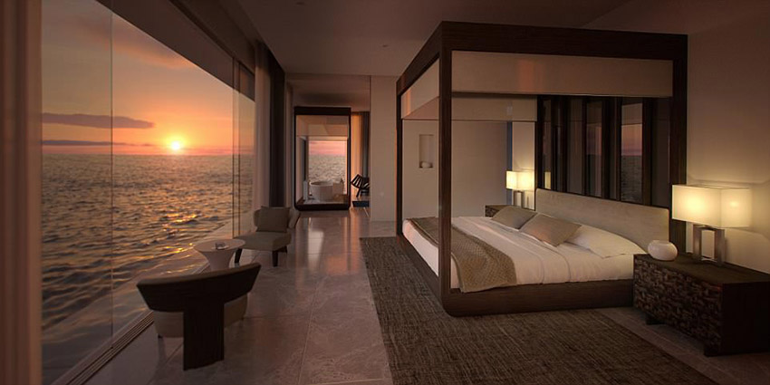 インド洋の絶景を堪能　モルディブに世界初の水中ホテル