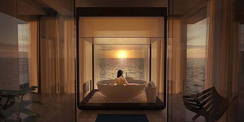 インド洋の絶景を堪能　モルディブに世界初の水中ホテル