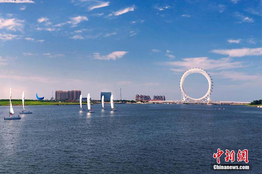 山東省の世界最大の軸なし観覧車「渤海の眼」が正式に運営開始