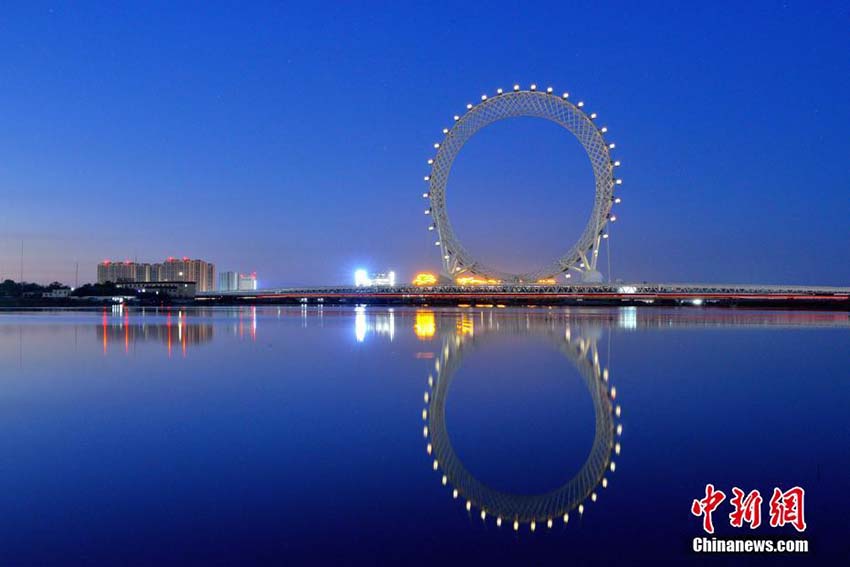 山東省の世界最大の軸なし観覧車「渤海の眼」が正式に運営開始