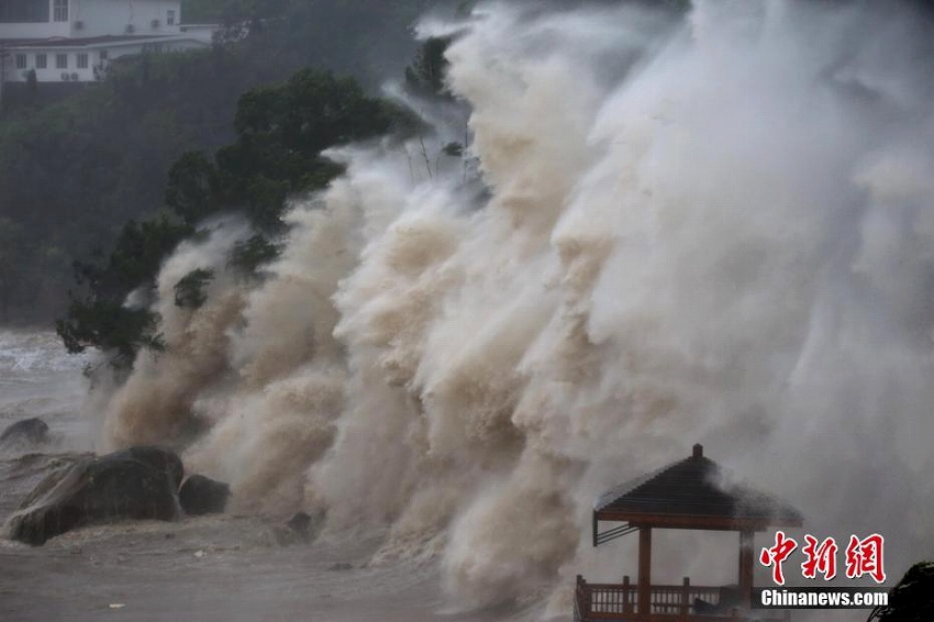 台風8号「マリア」が福建省沿岸部に上陸