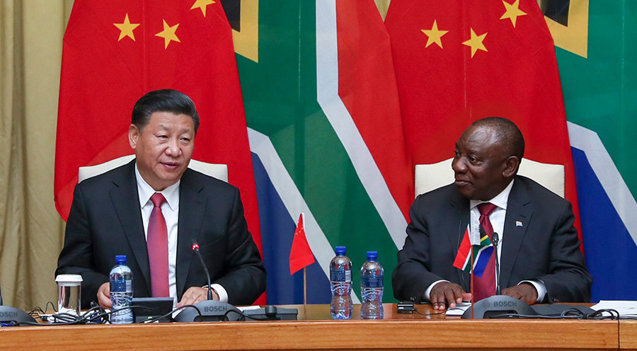 中国と南アフリカが首脳会談