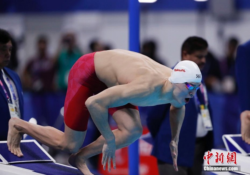 男子競泳200メートルで中国の孫楊選手が金メダル　第18回アジア大会