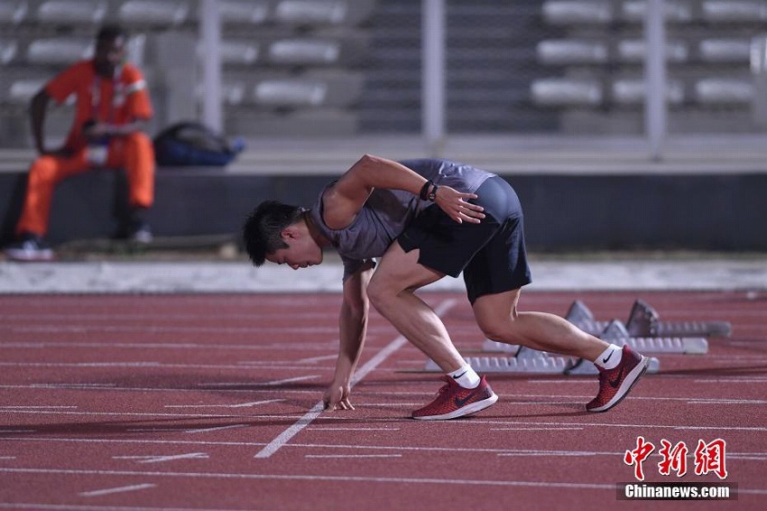 男子陸上の蘇炳添選手、アジア競技大会で初トレーニング　目標は金メダル