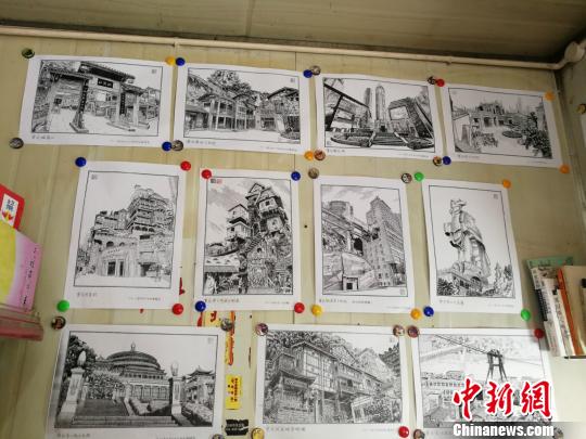 51歳守衛の男性が描く重慶の観光スポットのイラストがスゴイ