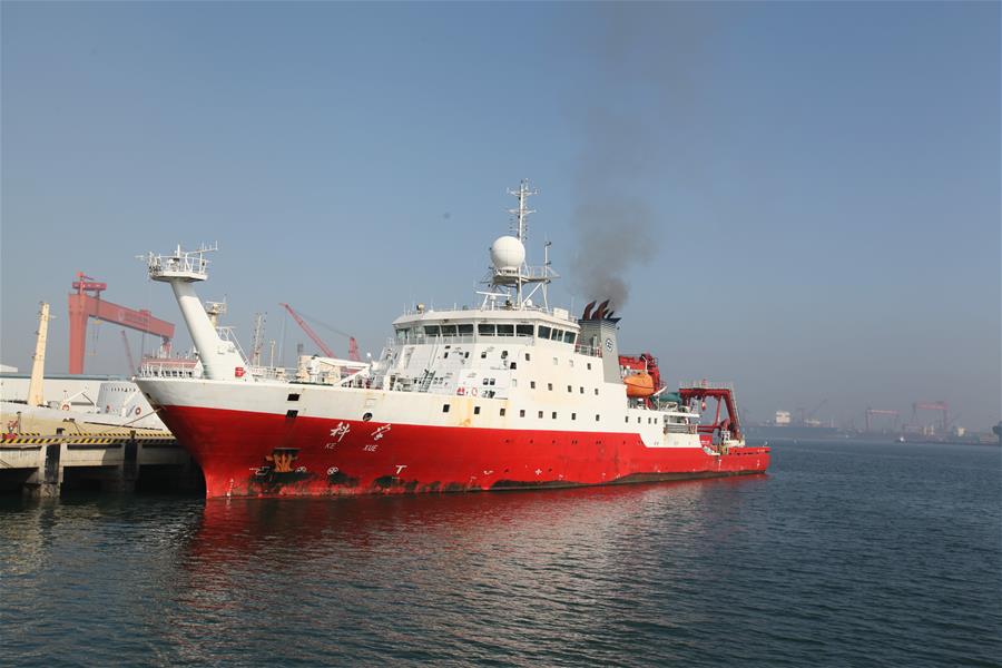 中国の科学観測船「科学号」、西太平洋に向け出港