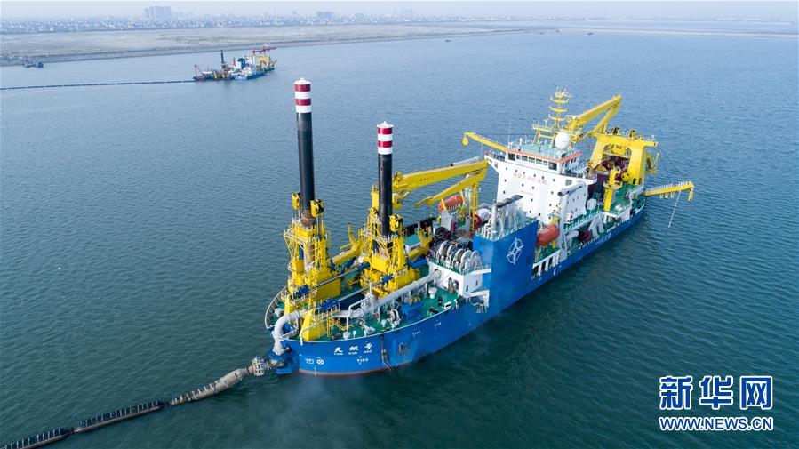 中国独自開発のポンプ浚渫船「天鯤号」、試験を完了